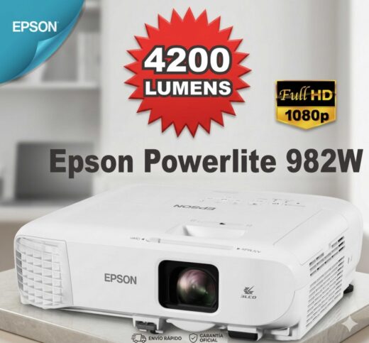Proyector Epson 982W 4200 Lumens 16.000:1 WXGA-1080P-4K Hdmi X2-Hasta 17.000 hs. de Lampara